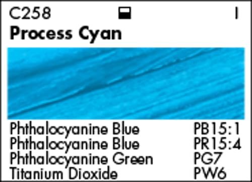 Grumbacher Academy Acrylic Paint, Gloss, 90ml/3 oz Metal Tube, Process Cyan