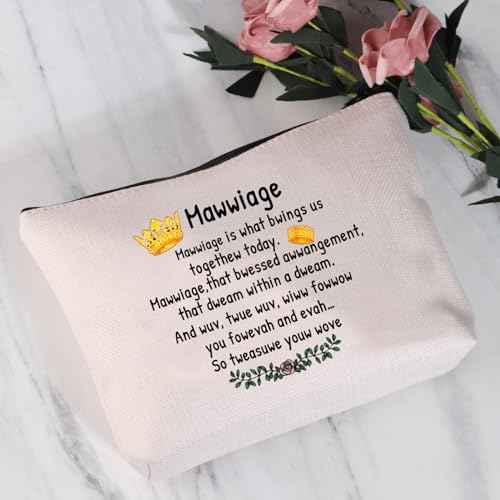 JYTAPP Princess Movie Bride 1987 Gifts Mawwiage Makeup Bag Movie Fans Gifts Bride Movies Themed Zipper Pouch Bag For Women