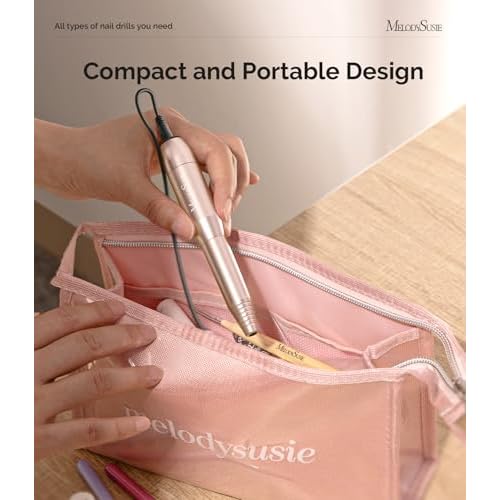 MelodySusie Pen-Shaped Portable USB Nail Drill, PC120I 20000RPM Electric Nail File with Compact Design for All Nail Care, Manicure Polishing, Shaping & Gel Removal at Home for Beginners