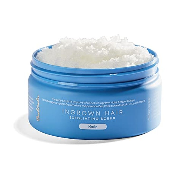 Bushbalm Ingrown Hair Exfoliating Scrub ? Pre-Shave Sugar Scrub for Ingrown Hairs, Razor Bumps & Dry Skin ? Gently Buffs & Soothes Sensitive Skin ? Nude, 236ml