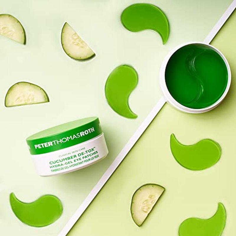 Peter Thomas Roth | Cucumber De-Tox Hydra-Gel | Soothing Under-Eye Patches for Puffiness, Dark Circles, Fine Lines and Wrinkles, 60 Count (Pack of 1)