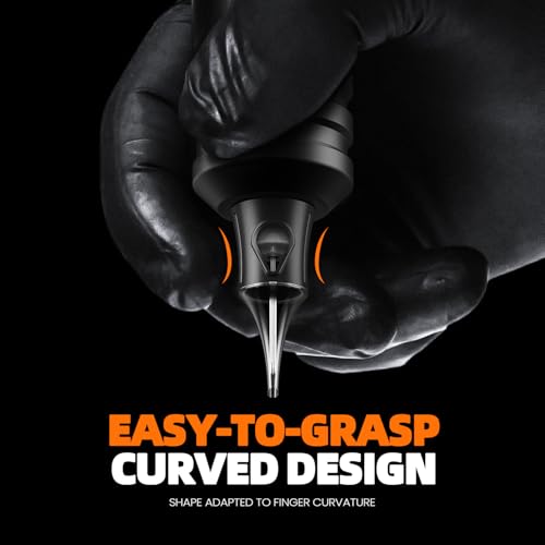 50Pcs #10RS Tattoo Cartridge Needles - 10 each: 1003RS, 1005RS, 1007RS, 1009RS, 1011RS. Pre-sterilized, individually packaged for safety. Strong stability, fits most rotary tattoo machines.