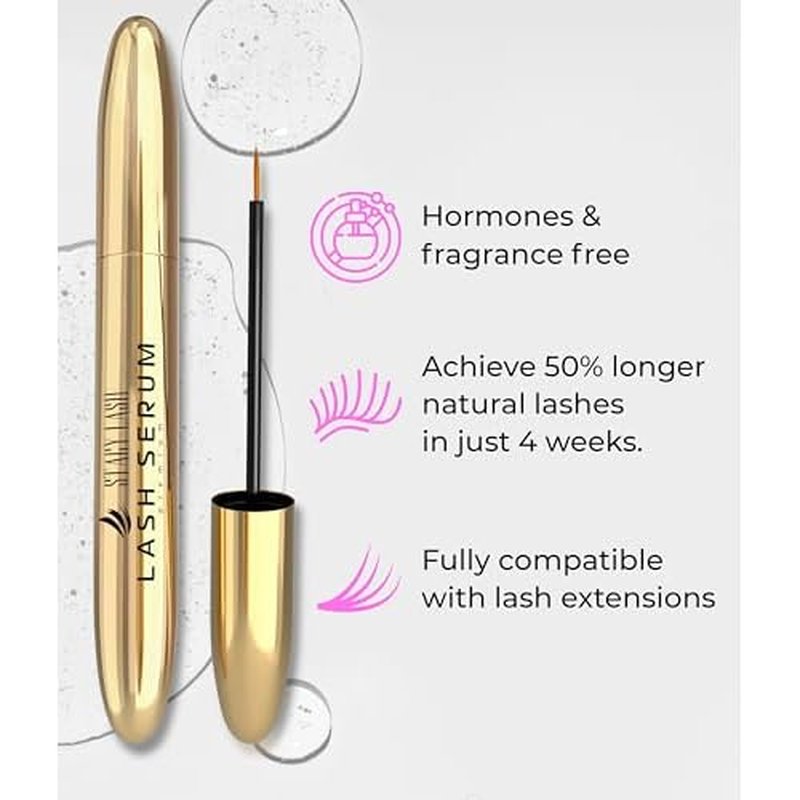 Stacy Lash Growth Serum (0.17fl.oz / 5ml) | Eyebrow & Eyelash Enhancing Serum for Natural Lashes & Brows