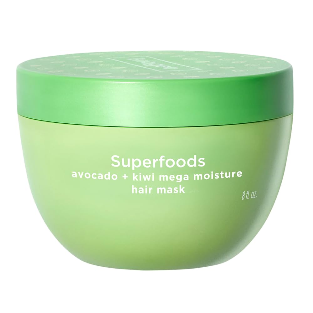 Briogeo Superfoods Avocado + Kiwi Mega Moisture Hair Mask | Protein-Free Deep Conditioning Treatment for Dry Hair| Silicone-Free | Vegan & Cruelty-Free | 8 fl oz
