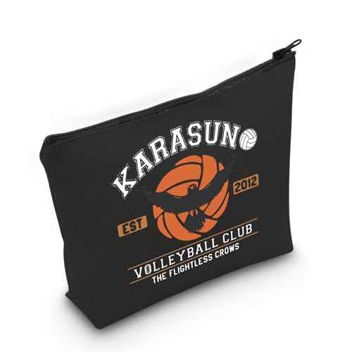 WCGXKO Anime Lover Volleyball Club Makeup Bag - Japanese Volleyball Anime Cosmetic Pouch