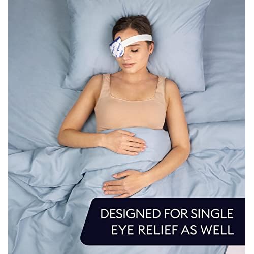 GENIANI Microwave Heated Warm Compress for Dry, Tired Eyes, Effective Moist Heat Eye Mask - (Pack of 1, White)