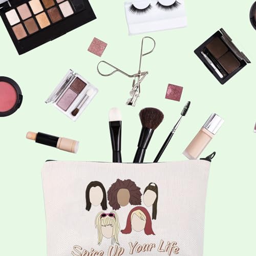 FOTAP Spice Singer Album Inspired Gift Spice Up Your Life Makeup Bag Girl Band Gift Music Band Cosmetic Bag Pop Music Lover Gift (Spice life)