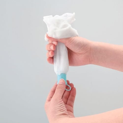 FANCL Foaming Net ? Japanese Double-Layer Facial Cleansing Foam Net, Creates Rich Fine Lather for Face Wash, Additive-Free Skincare Tool with Hanging Loop