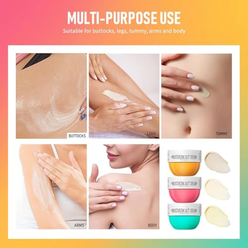 Moisturizing Butt Cream, Body Cream Butt Firming Cream Body Skin Repair- Fast Absorbing, Non-Greasy Hydrate & Smooth Skin- 80ml (#2 Fresh Flower Fruit Smell)
