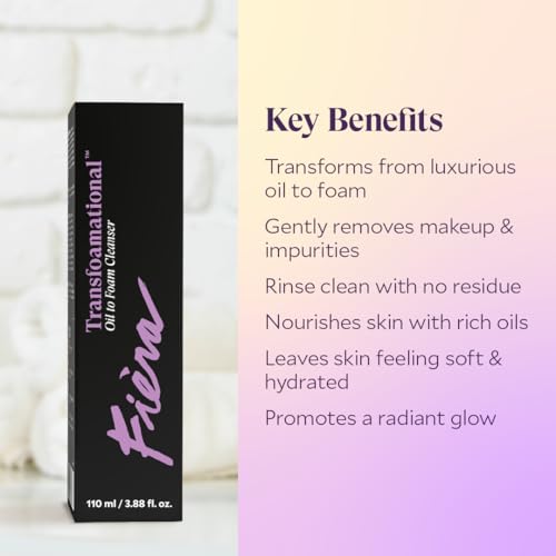 FI?RA Oil to Foam Daily Facial Cleanser ? Truffle Oil Complex, Fermented Plant Oils & Glycerin, Moisturizing and Nourishing, Soap-Free, Cruelty-Free, All Skin Types, 110ml 3.88 fl oz