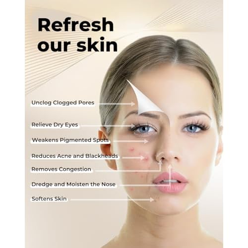 Kingsmile Facial Steamer for Face, 3 in 1 Face Steamer for Facial Deep Cleaning, Compact Nano Steamer - Aromatherapy, Adjustable Nozzle Warm Powerful Steam for Home SPA, Face Humidifier- SPA Headband