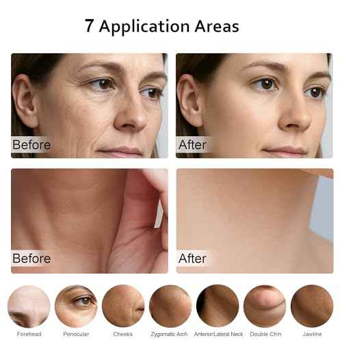 7 in 1 Multifunctional Facial Massager, Red Light Therapy for Face, Beauty Skin Care Tool for Face and Neck, Portable Facial Massager for Wrinkles and Skin Care-White