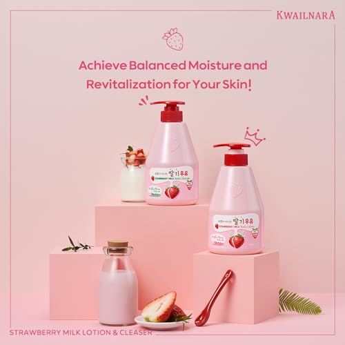 WELCOS KWAILNARA Strawberry Milk Body Lotion ? Deeply Hydrating & Lightweight Korean Body Lotion 560 g / 19.75 Fl. Oz