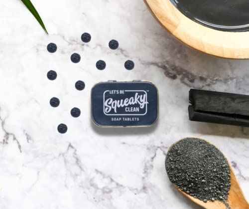 SqueakyClean Hand Made 30 Soap Tablets in Each Tin | Single Wash Hygiene Bar | Convenient for Travel & Pocket Friendly | Combo of 5 Assorted Multi Fragrance