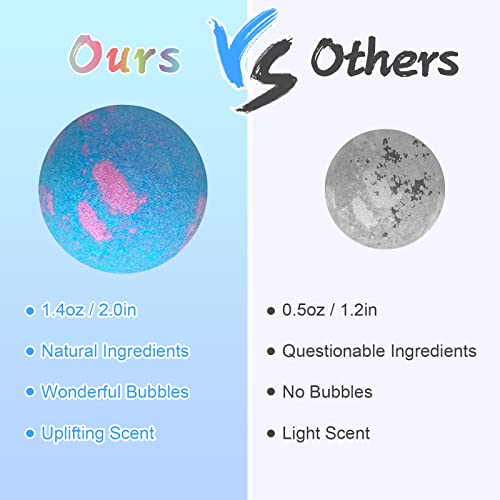 HOSPAN Organic Foot Bath Bombs Gift Set, 12 Essential Oil Rich Foot Soak for Mom and Dad, Handmade Foot Spa Bomb with Wonderful Bubbles, Great for Soothes Sore Tired Feet, Dry Feet Moisturize