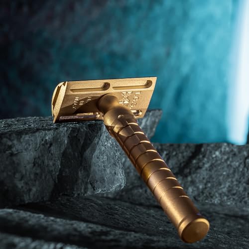 The Goodfellas¡¯ Smile Bayonetta CNC?Machined 100?% Brass Double?Edge Safety Razor ? Precision Comfort Shave Design, Sand?Blasted Satin Finish, Crafted in Italy