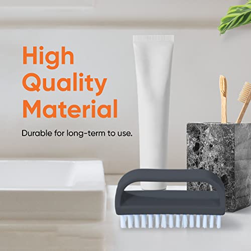 Superio Stiff Nail Brush with Handle 3 Pack Fingernail Scrub Cleaning Brushes for Toes and Nails, All-Purpose Cleaning Brush for Home, Kitchen, Work