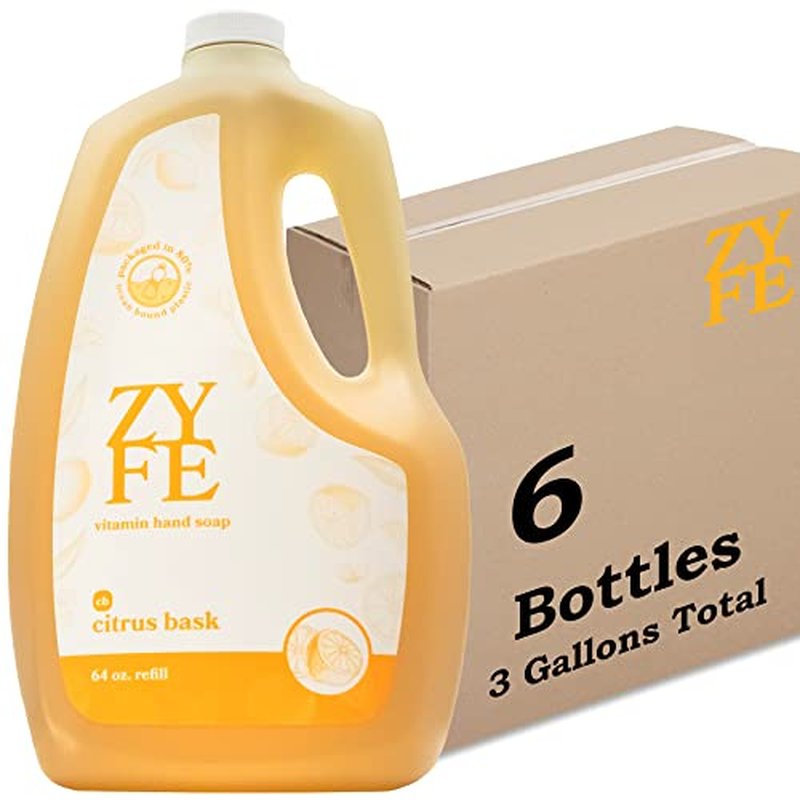 Citrus Orange Scented Liquid Hand Soap Refill 3 Gallon [6 pack] Bulk Wholesale Deal for Office Restaurant School or Gym Restrooms and Kitchen