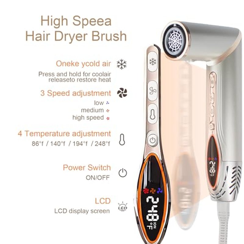 Air Wrap Hair Dryer & 7 in 1 Multi Hot-Air Hair Styler Brushes - 110,000 RPM High-Speed 200 Million Negative Ions, Professional Blow Dryer Brush for Curling Volumizing Straightening Styling