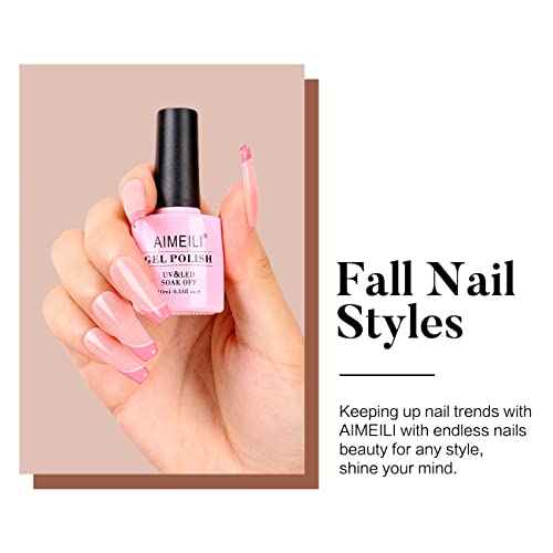 AIMEILI Valentine's Day Gel Nail Polish Set, Natural Skin Tone Nude Pink Color Gel Polish Soak Off Nail Gel Kit Gifts for Mother's Day Set Of 6pcs X 10ml - Kit Set 30