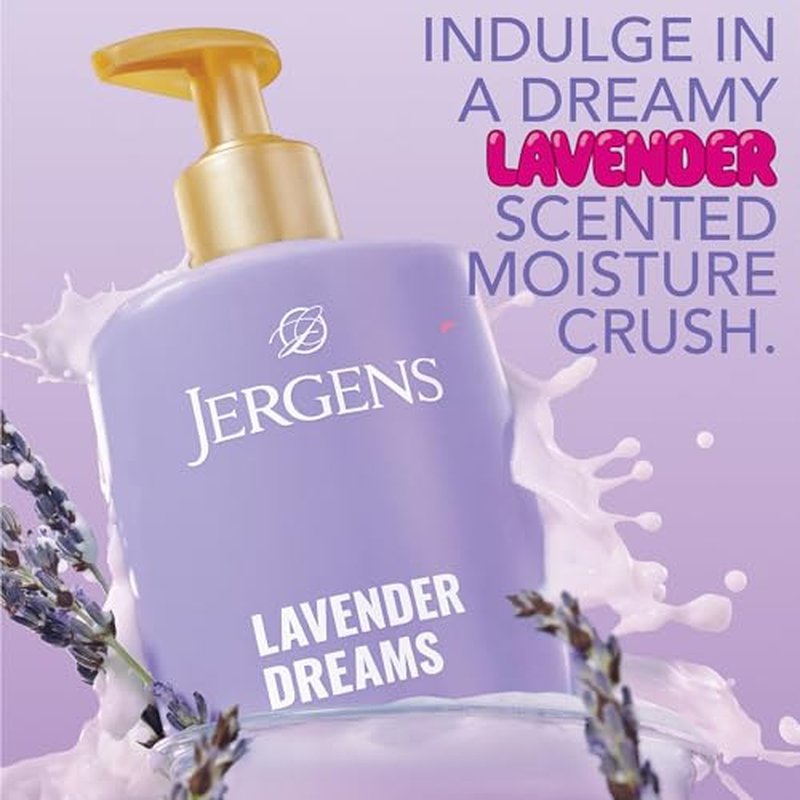 Jergens Shea Fusion Lavender Dreams Body Lotion, Moisturizer with Shea Butter & Vitamin E, 14 Fl Oz