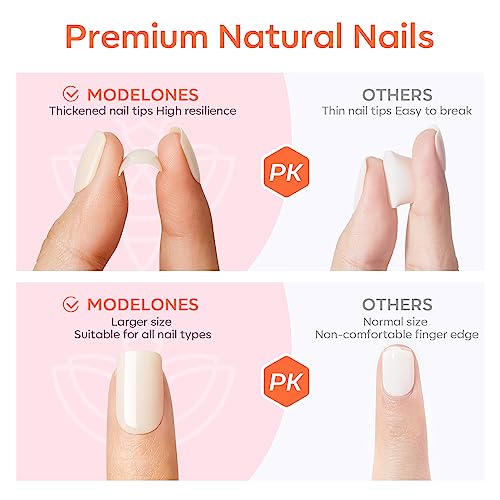 Modelones Dark Green Press on Nails Almond, Christmas Short Almond Fake Nails, Reusable Nail Kit with Nail Glue Adhesive Tabs Mini Nail File, Nails Press Ons 32Pcs 16 Sizes