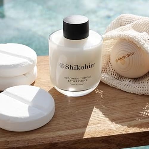 Blooming Yomogi Bath Essence: Milky Bath Oil with Yomogi Leaf, Camellia & Rice Bran - Natural Aromatherapy Soak - 100ml - Forest Bathing Scent - Vegan, Cruelty-Free, Made in Japan