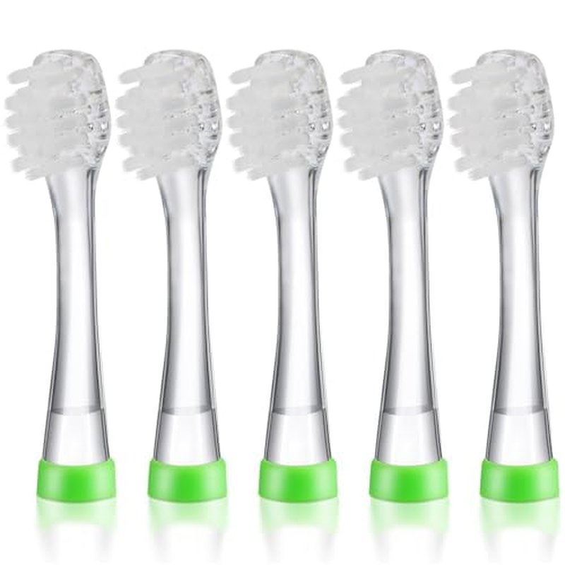 Baby Toothbrush Heads Compatible with Papablic BabyHandy/Toddler Sonic Electric Toothbrushes, Compatible with Brush-Baby BabySonic/Seago SG902/SG602, 5 Pack (18-36 Month)