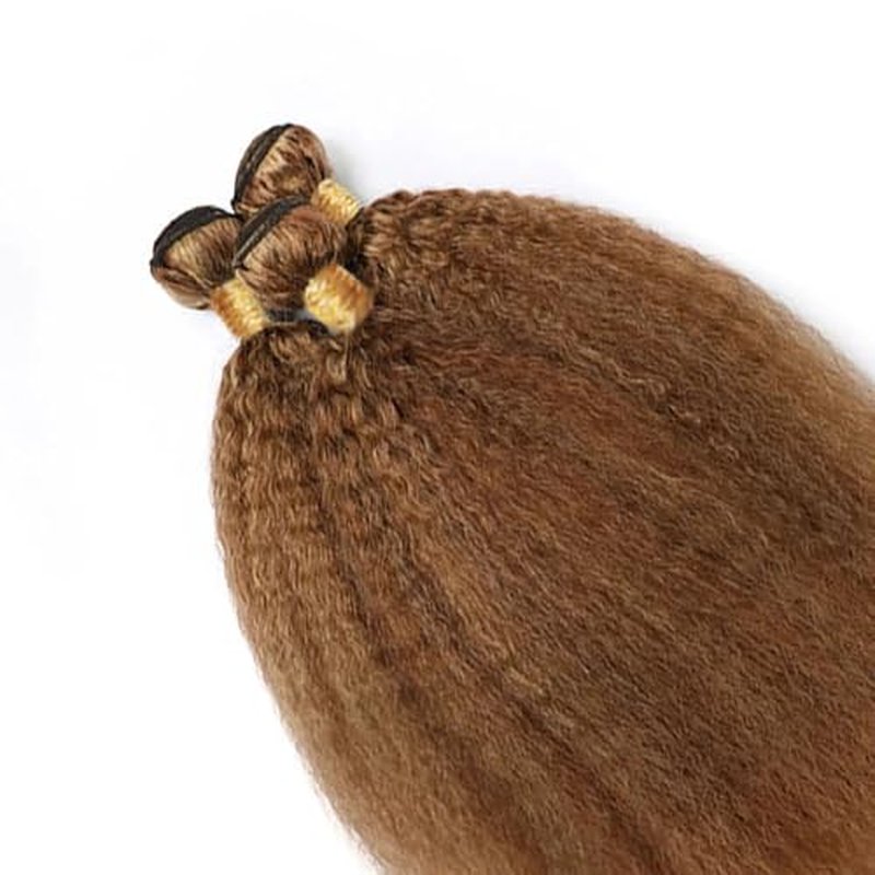 P427 Blonde Bundles Human Hair Brown Yaki Straight 3 Bundles 24 26 28 Inch Unprocessed Brazilian Virgin Remy Highlight Blonde Kinky Straight Bundle Human Hair Extensions
