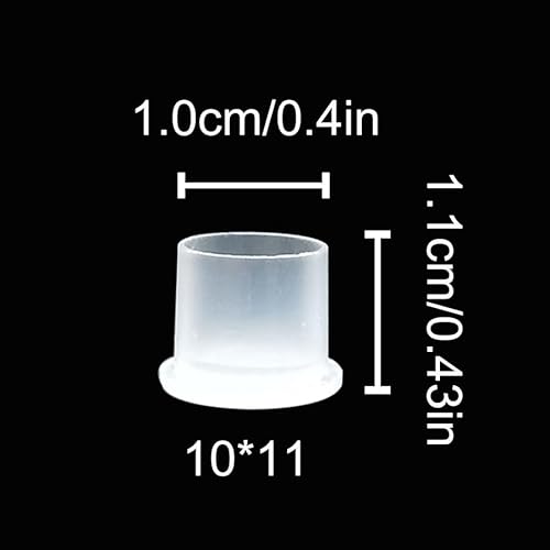 1000pcs Tattoo Ink Caps Professional Tattoo Ink Cups With Base, Caps Plastic Transparent Pigment Cups Caps Tattoo Supplies (11 * 10mm)
