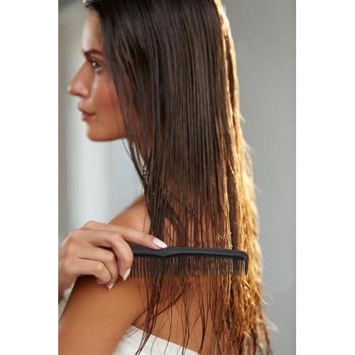 Combs in Bulk Individually Wrapped, 300 Pack Black Plastic Double Tooth Hair Pocket Comb for Homeless, Charity, Care Pack