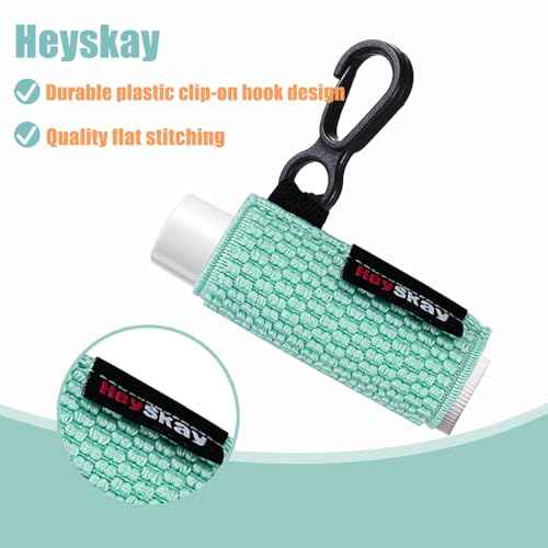 HEYSKAY 10PCS Lip Balm Holder Sleeves Keychain Compact Clip On Lipstick Holder Chapstick Holder Lip Gloss Holder Keychain Chapstick Elastic Sleeves