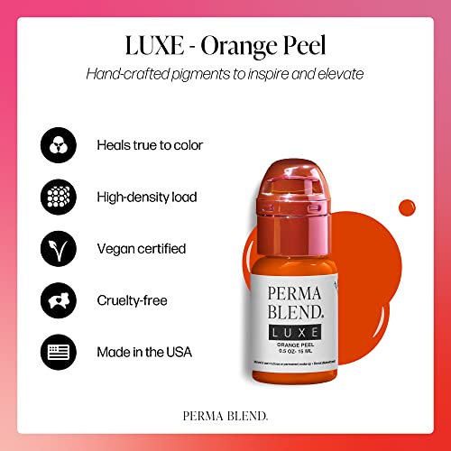 Perma Blend Luxe - Orange Peel - Vegan Lip Tattoo Ink - Orange Microblading Pigment - Warm Hue for Lip Blush & Permanent Makeup - Cruelty-Free (0.5 oz)