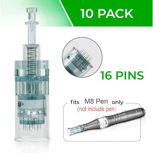 Microneedling Pen Cartridges For Microneedle Machine Set M8 (10pcs 16pin) US-16-J1016