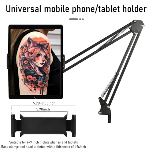 Multifunctional Tattoo Workstation,Tattoo Tray Cart with Tattoo Light& Wheels,Mobile Phone,ipad Tablet Holder, Tattoo Ink Magnetic Tray,for Tattoo & Salon Studio