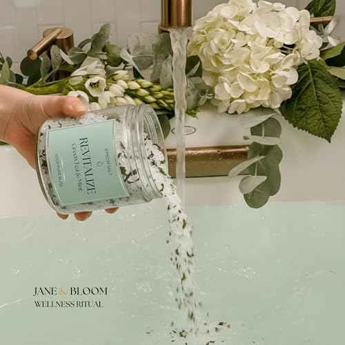 Epsom Salt Bath Gift Set ? 6 Aromatherapy Blends with Essential Oils ? Bath & Body Gift Set for Women, Stress Relief, Self Care, Birthday Gifts ? Jane & Bloom