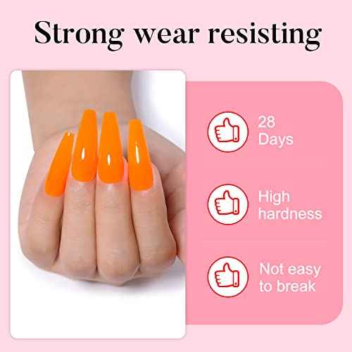 AIMEILI Poly Nail Extension Gel Orange Builder Nail Gel Hema Free Poly Nail Enhancement Nail Art Design DIY Salon Nail At Home Gift for Women Nail Gel - 043