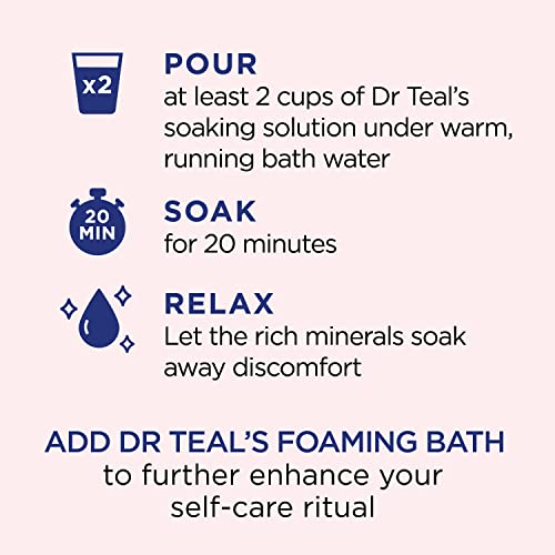 Dr Teal's Epsom Salt Magnesium Soak, Restore & Replenish with Pink Himalayan Salt, 3 lbs