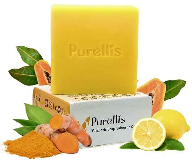 Papaya, Lemon & Turmeric Soap bar for Acne, Dark spots - Soap bar Natural, Organic