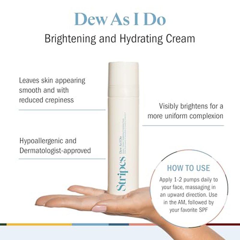 Stripes Naomi Watts Dew As I Do Vitamin C Moisturizer To Brighten Hydrate With Hyaluronic Acid Radiant Even Complexion Improve Sensitive Skin Barrier Menopause Support