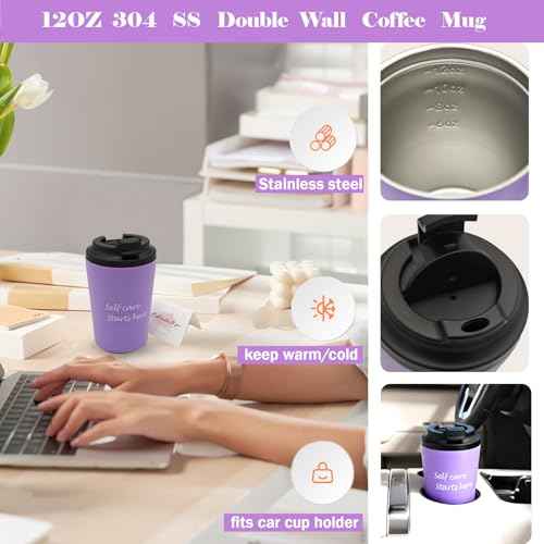 Self Care Gifts for Women, Birthday Gift Set Thinking of You Package Stress Relieve Relaxing Care Get Well Soon Gift Ideas for Her Friends Mom Wife Bestie Gift Basket (Violet)