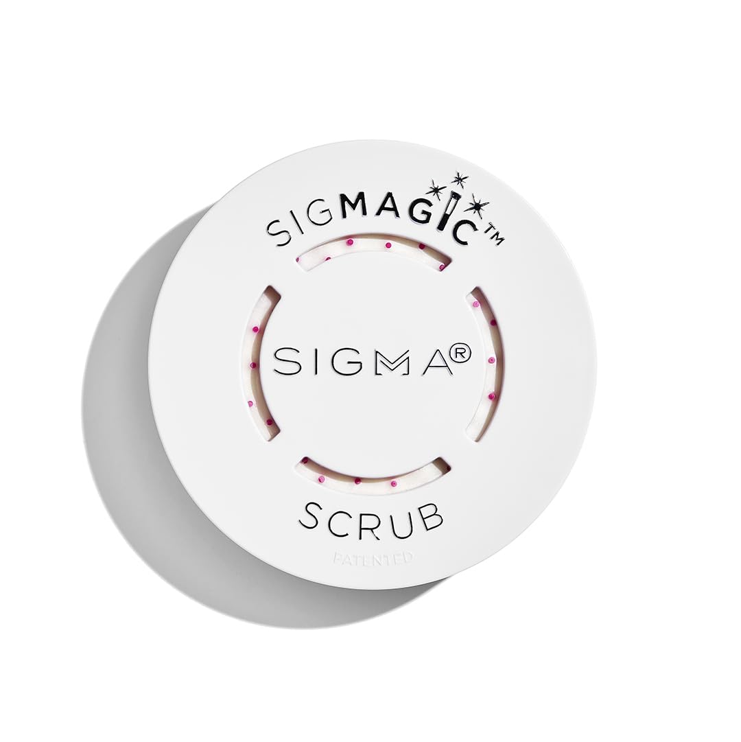 Sigma Beauty Portable 2-in-1 SigMagic Scrub – Solid, Professional Grade Makeup Brush Cleaner with Silicone Texture to Quickly and Effectively Remove Makeup Residue & Build Up on Makeup Brushes (1pc)