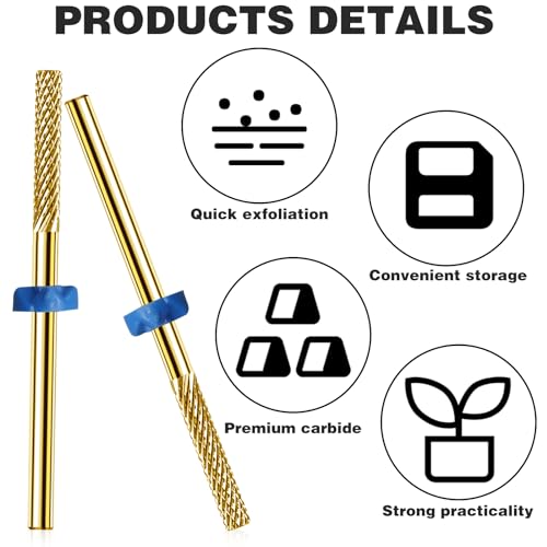 2Pcs Nail Drill Bits, Carbide Drill Bits Remover Cuticle Bit for Nail Drill Cleans Dead Nail Supplies, Drill Bits Nail Tech Suitable for Electric Nail File Nail Bits Cuticle Drill Bits for Nails