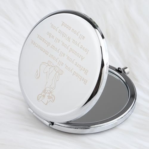 FEELMEM The Inspire Gift Lion Compact Mirror Inspiration Gift Lion Fans Gift Behind You All Your Memories