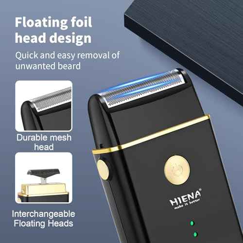 HIENA PRO Hair Clippers for Men Professional, Cordless Barber Clipper & T-Blade Beard/Hair Trimmer Set, Electric Razor Foil Shaver Nose Trimmer Barber Kit, Men's Hair Cutting Kit with LED Display