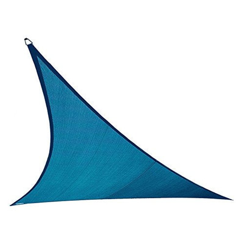 Coolaroo Coolhaven Shade Sail Kit - 95% UV Block Breathable Outdoor Sun Shade with Stainless Steel Hardware for Patio, Deck, Garden, or Pool, 18 ft Triangle, Sapphire