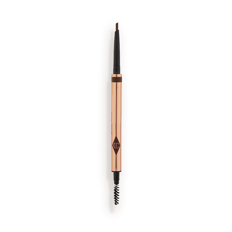 Charlotte Tilbury Brow Cheat Eyebrow Pencil - Refillable Micro-Precision Brow Pencil with Angled Tip for Natural Hair-Like Strokes - 16-Hour Wear, Waterproof, Vitamin E + Carnauba Wax - Dark Brown