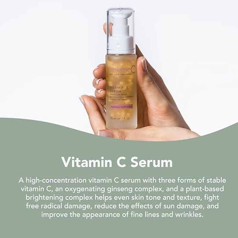 emerginC 12% Vitamin C Facial Serum - Extra Strength Micro-Encapsulated Spheres to Help Address Visible Signs of Aging + Dark Spot (1 Ounce, 30 ml)