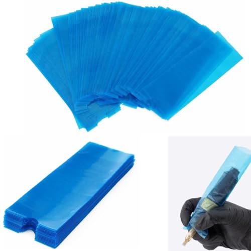 Tattoo Machine Pen Covers with Grip Wraps, Urknall 200pcs Tattoo Machine Covers and 2pcs Tattoo Grip Tape Tattoo Pen Covers Grip Covers Tattoo Pen Sleeves Combination Tattoo Supplies