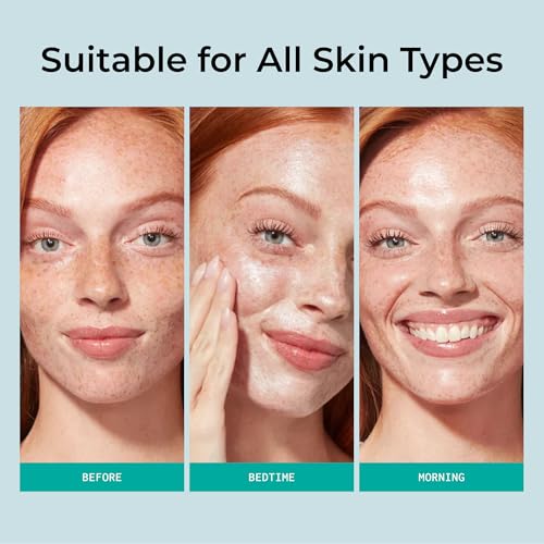 Overnight Sensation Hydrating Sleep Mask, Hydration Mask with Vitamin C, Hyaluronic Acid & Melatonin for Women, for All Skin Types, Night Time Skin Care Routine, Vegan